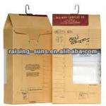 perfectly printed kraft paper box with PVC window and handle corrugated box 2013012