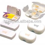 pill storage case with cutter/ weekly pill box/plastic pill box with cutter/Multi-functional Plastic Pill Box With Cutter H109