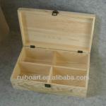 pine wooden tea box with 4 compartments RB-1506