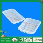 PLA 100% Biodegradable disposable plastic sushi tray PLA food tray