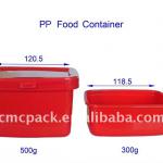 Plastic food container Box: ZH02-500, ZH03-300; Lid: HG-02