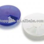 plastic round pill box 7 days/7 days plastic pill box/7 days pill case TP65005