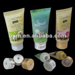 Plastic tube match twist off cap,cosmetic tube with mental cap OXM-SS40