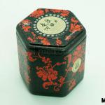 polygon metal tea tin Mk