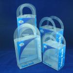 PP clear packing box with handle and logo W-PPBXW