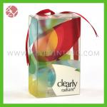 Printing clear gift plastic pvc box with ribbon XZY2022-MK