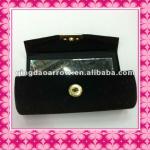 Promotion Cosmetic Flocked velvet lipstick case,black cosmetic case QAE690