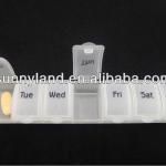 Promotional 7 days weekly plastic pill box SHS028