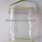 Promotional Arch Shaped clear plastic zipper cosmetic bag VI030365