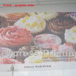 PVC Mesh removable sticker, outdoor or indoor use, by wide format digital printing sticker-mesh