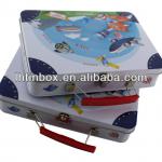 Rectangular lunch tin box with handle LH-004