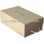 Recycled Custom Kraft Paper Shoe Box with handle PSB003