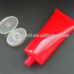 red oval flat cosmetic tube packaging cap 60ml-90ml