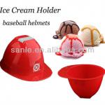 Red plastic baseball helmet ice cream container ZFA-754