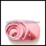 rose surface powder case with mirror inside of cosmetic packing HF8005 HF8005