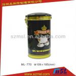 Round Airtight Coffee Canister with Metal Clip/Plastic Lid Set ML-770