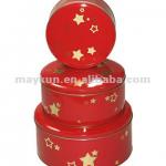 Round cupcake storage tins,set of 3 ML-255  tins