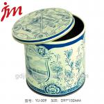 Round metal tin box for tea YU-009