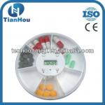 Round Plasic Pill box with lock TH-900