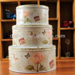 Round tin box for cookie and cake tin box for cookie