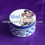 Round tin cosmetic box for girl RB909 tin box