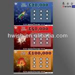 scratch lottery card printing 250-350g coated paper