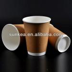 Sell kraft double wall paper cups for coffee in various sizes