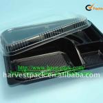 shinny black disposable plastic take away lunch box J-8306