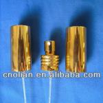 shiny golden screw alu mist sprayer with metal lid perfume dispenser