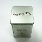 silver tea tin box EW-012