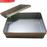 Simple design rectangular metal tin box SMPB-0003