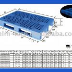 Single Plastic Novel Design Heavy Duty Pallet P-1210-1WC