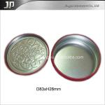 Small round metal blank tinplate box JPB-0317