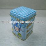 small square tea tin box 120389