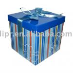 Smart 4 Color Printing Gift Packing Box with Ribbon Decoration TL-G102222