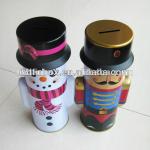 snow man shape metal tin as christmas gift tin HDI-H39