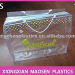 soft PVC bag for bed sheet packing with handle ms-126