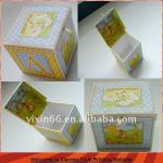 Square gift box with ribbon