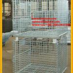 Steel Mesh Crate/Industrial Stackable Storage Wire Mesh Container/Steel Cages Selective