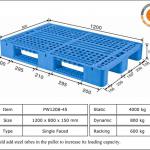 Steel Reinforced Plastic Pallet PW1208-45