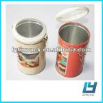 Tall round airtight tin can with pastic lid LY-Airtight03