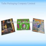 three side sealed bag with zipper for herbal incense THC-62