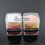 TM-P1020,Cosmetic mineral powder case with soft powder puff and mirror TM-P1020