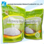 TOP QUALITY Safety Food Grade Gravure printed food packaging plastic bag for rice packaging with ziplock and bottom HY0018