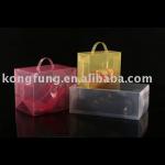 transparent clear plastic folding storage shoe packaging box KF0009