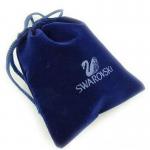 velvet pouch for swarovski printed brand logo on pouches velvet pouch-WDB046