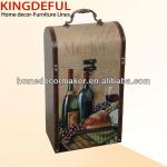 Vintage MDF Wooden Wine Case SJ08639