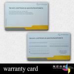 warranty card making XC-V78