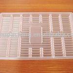 White plastic disposable tray for medicament packing JMT0224