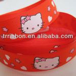 Wholesale 196colors ribbon OEM service 7/8&quot;(22mm)Cartoon hello kitty grosgrain ribbon printed